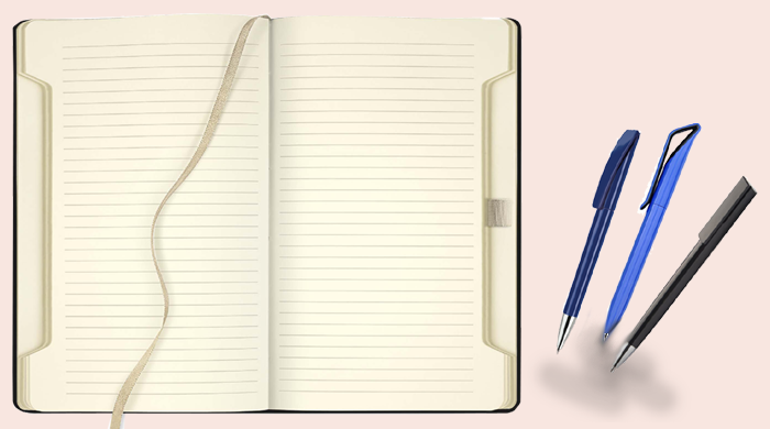 Notes z długopisem A5