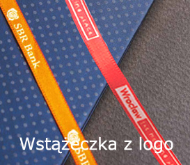 Wstążeczka z logo Notesy kalendarze z indywidualną wstążeczką z logo